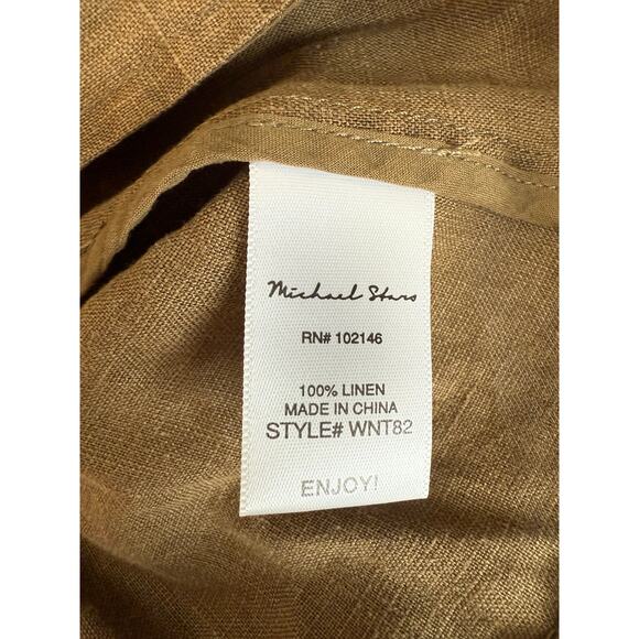 Michael Stars Lottie Linen Blazer Women’s Size M Olive Green Button Closure NWOT - Picture 8 of 8